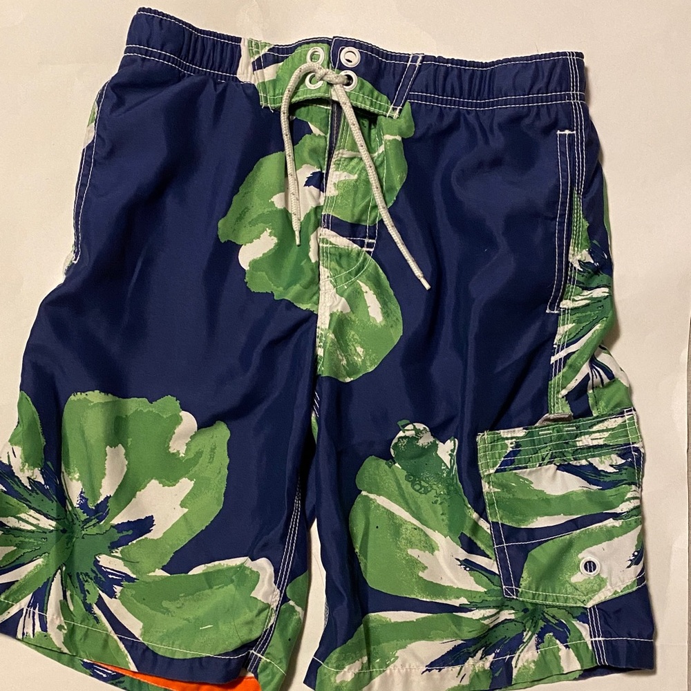 GAP Blue and Green Boys Swim Board Shorts. Large (10)